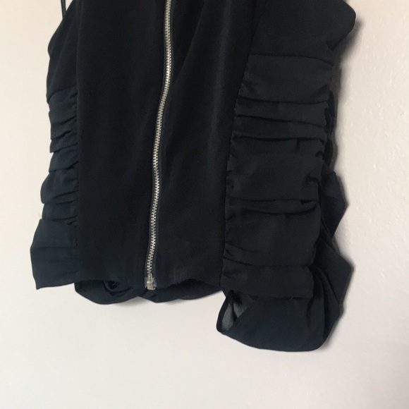 Marciano Black Front Cross Crop Top High Neck Size Medium - Picture 7 of 11